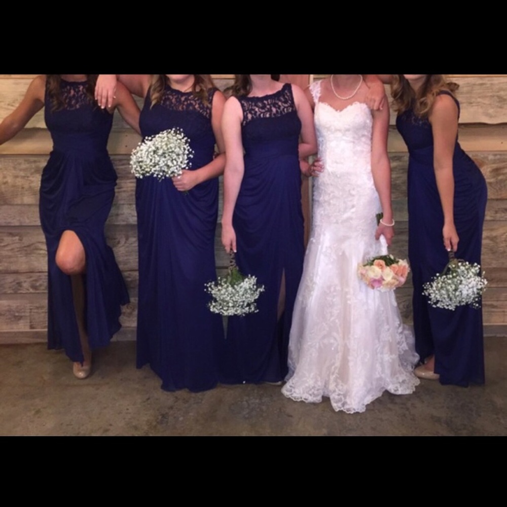 David’s Bridal dress. Size 10. Color - marine.